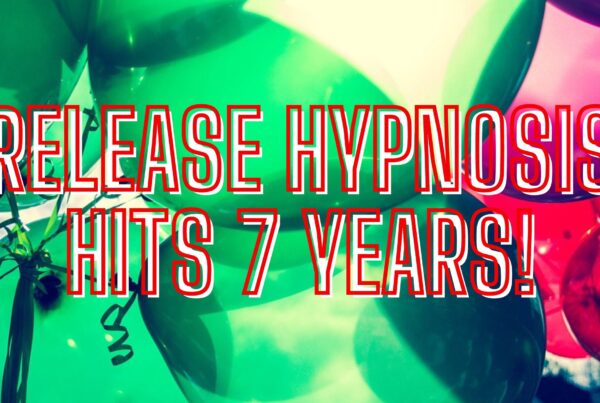 Release Hypnosis Hits 7 Years! Release Hypnosis Melbourne Hypnotherapy Counselling Online Therapy St Kilda Rd Australia Stop Smoking Relieve Anxiety Stress Addiction Habits Balloons Anniversary Celebration.