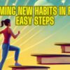 A motivational checklist highlighting "How to Form a New Habit in Five Easy Steps."