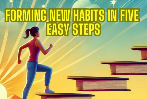 A motivational checklist highlighting "How to Form a New Habit in Five Easy Steps."